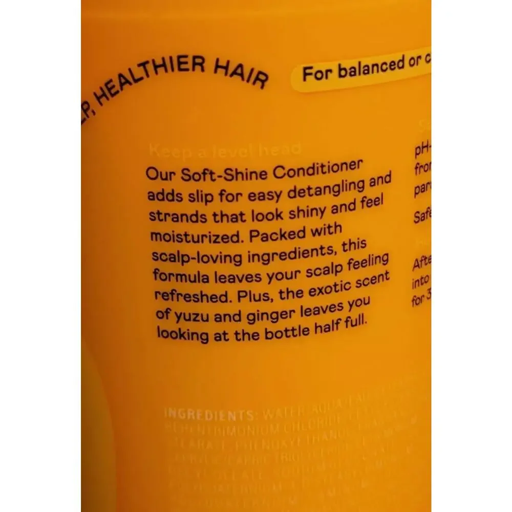 Headquarters Soft-Shine Conditioner Balanced‎ Scalp &Hair Each 12 Oz NEW